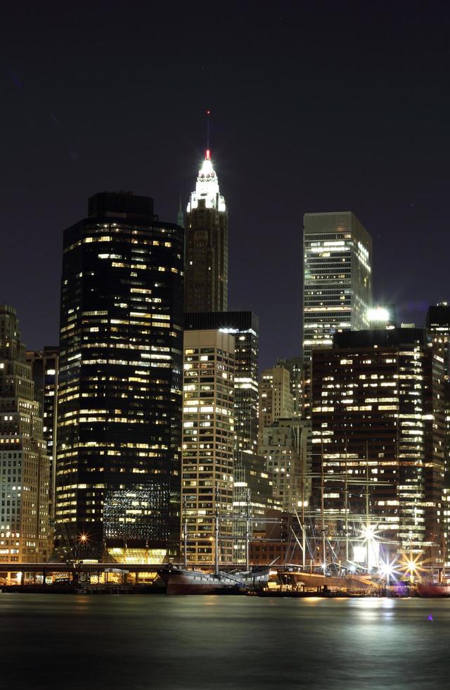 Beautiful night view of Manhattan photo