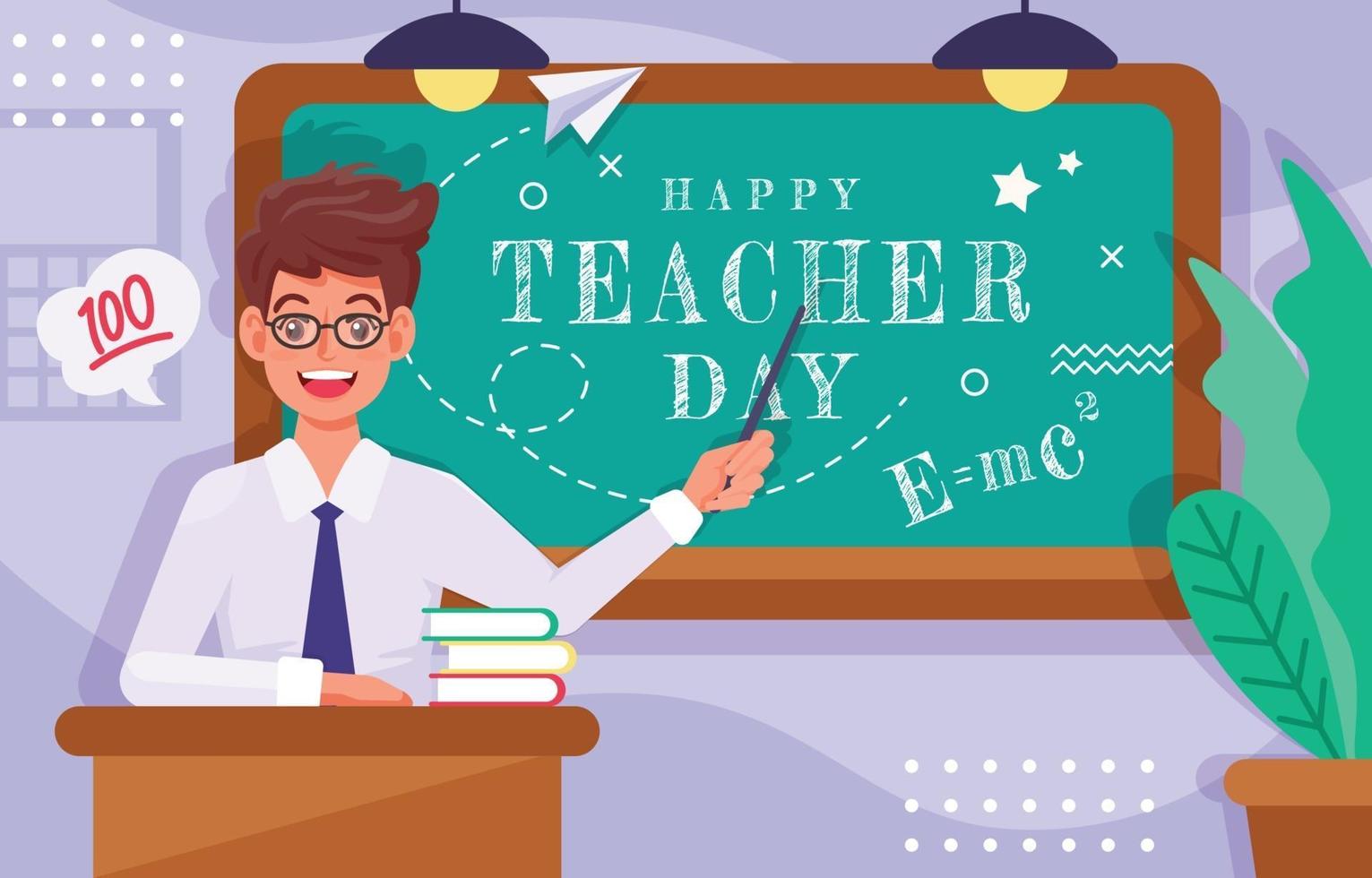 Celebration of Teacher's Day Background vector