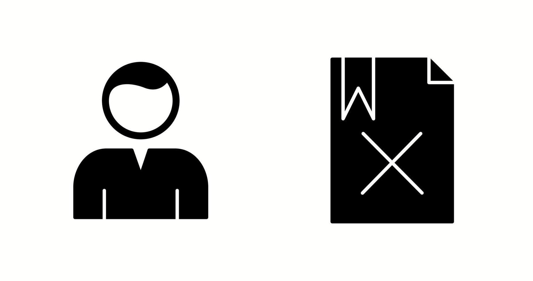 Unique Two Vector Icons Set