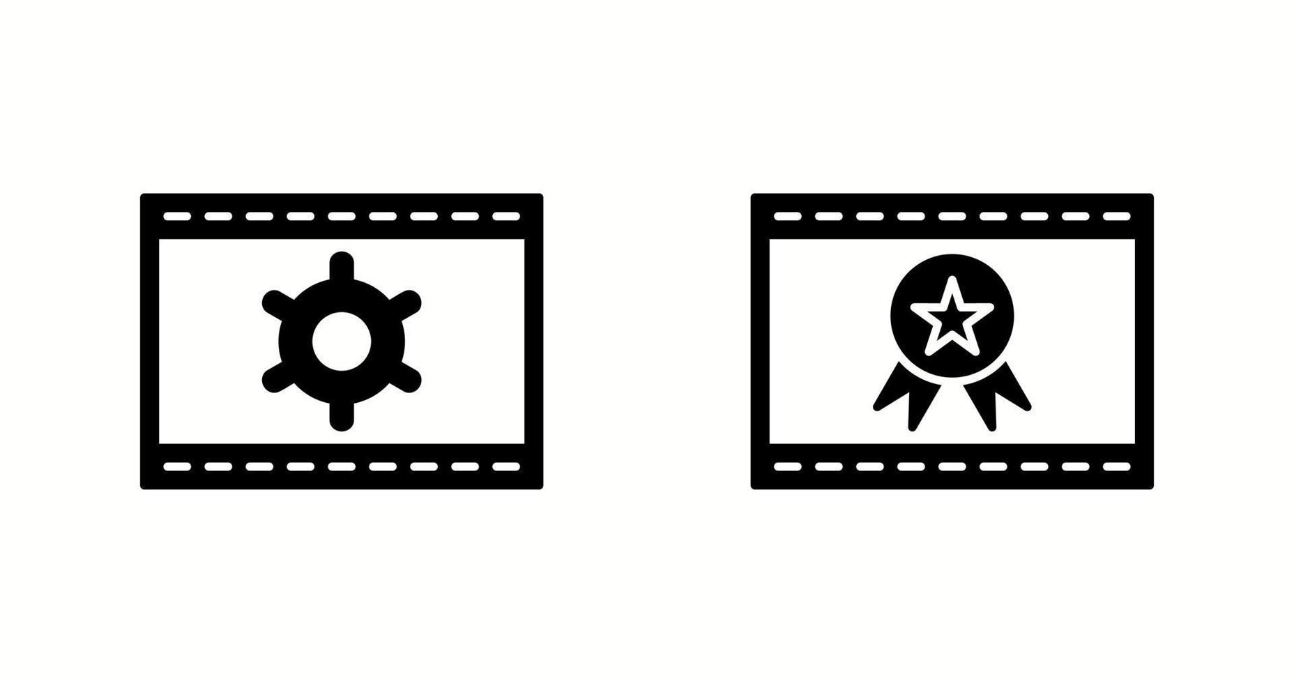 Unique Two Vector Icons Set