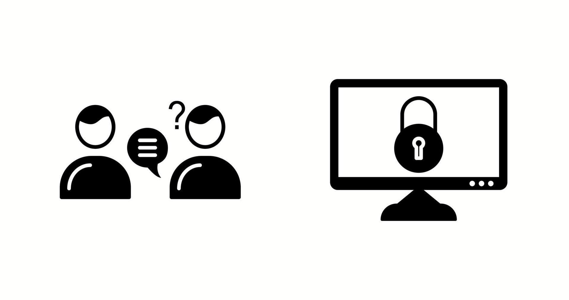 Unique Two Vector Icons Set
