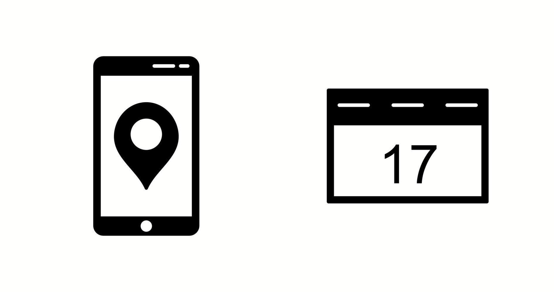Unique Two Vector Icons Set