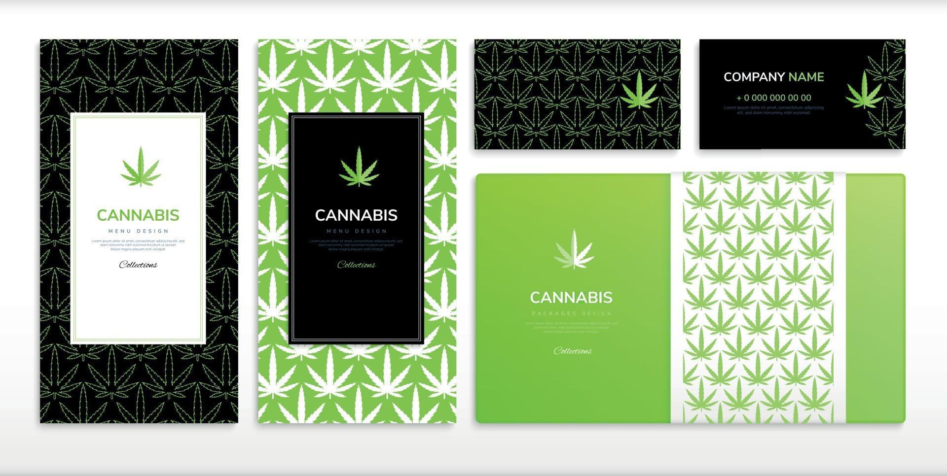 Medical Marijuana Design Set vector