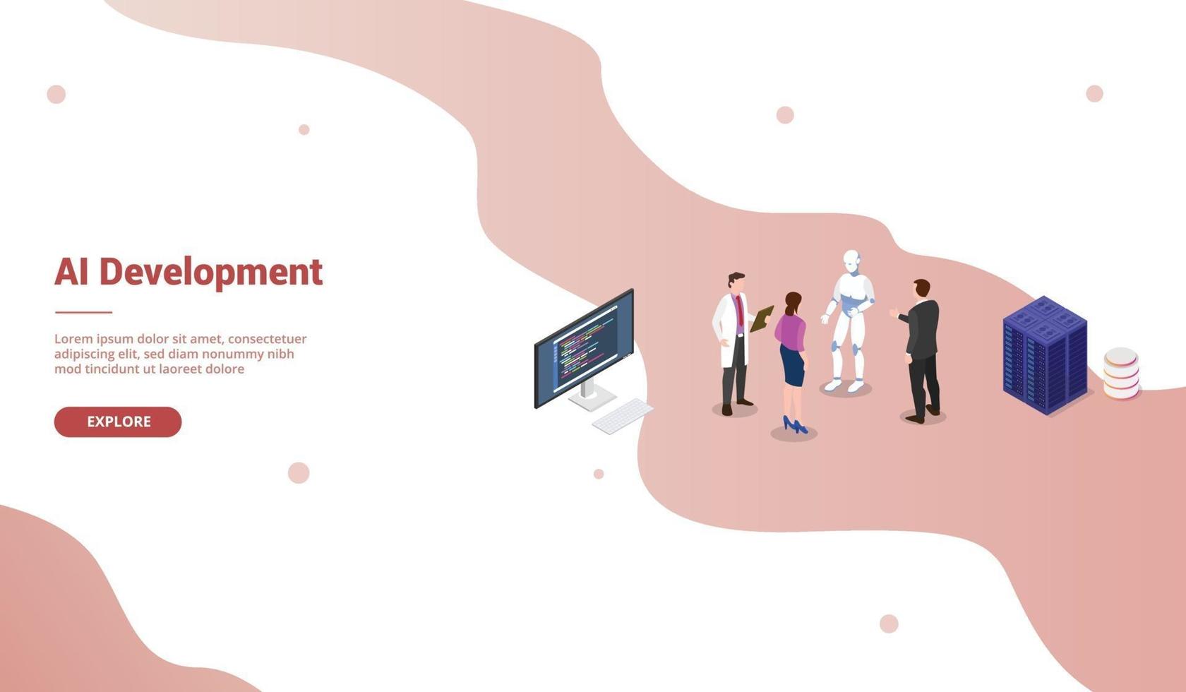 future ai robotics development for website template or landing 3296257 ...