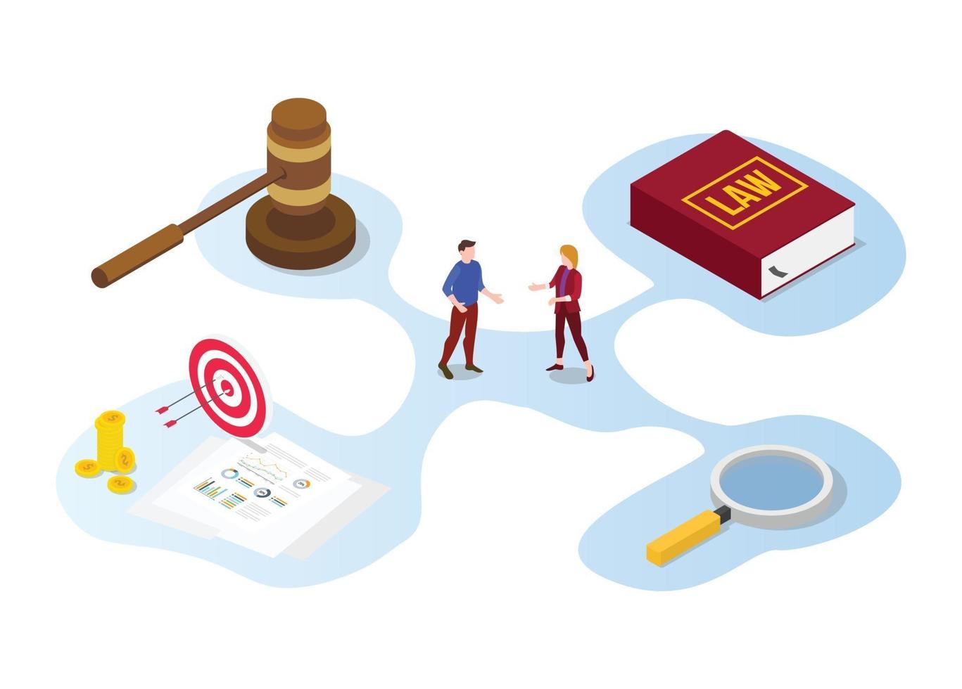 legal advice consultation concept with people discussion vector