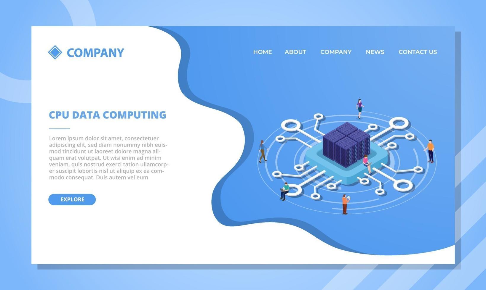 cpu data computing or processing concept for website template 3296317 ...