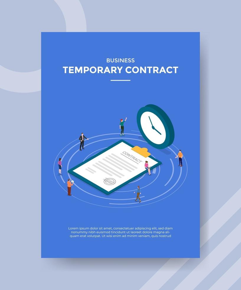 temprorary contract concept for template banner and flyer vector