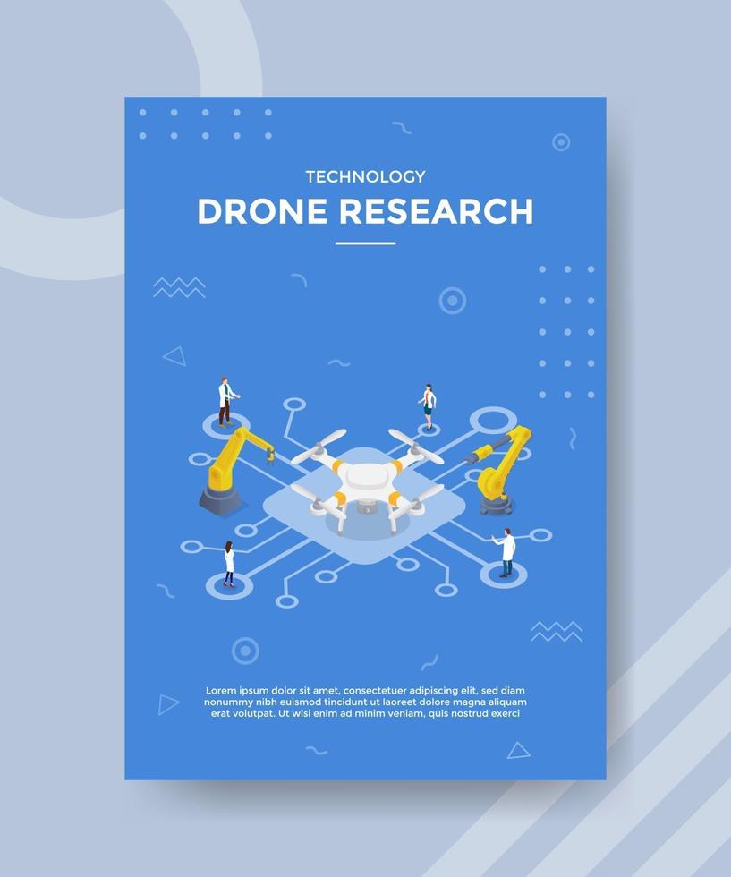 drone research technology concept for template banner vector
