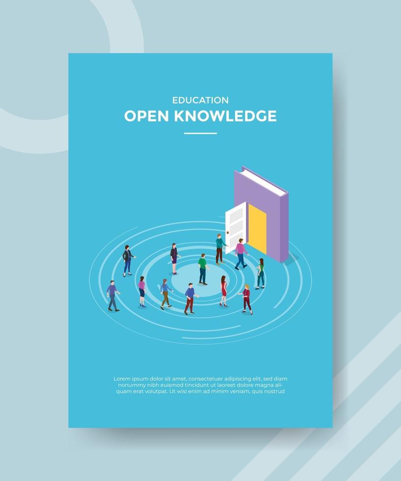 open knowledge concept for template banner and flyer vector