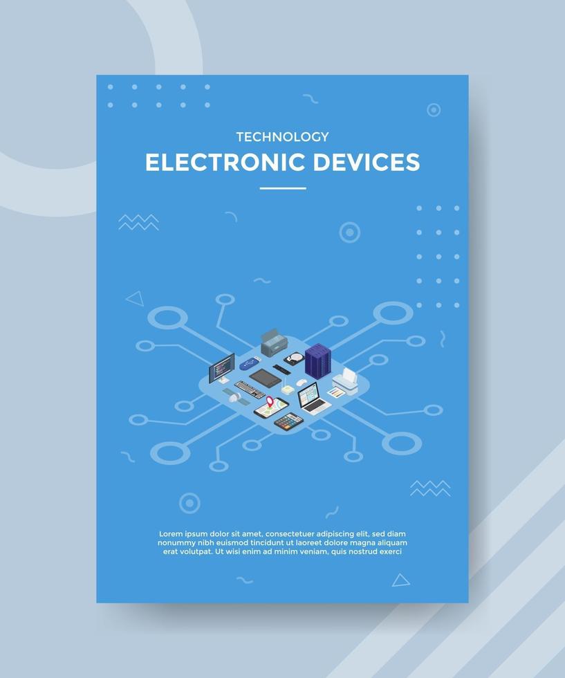 electronic devices set collection concept for template vector