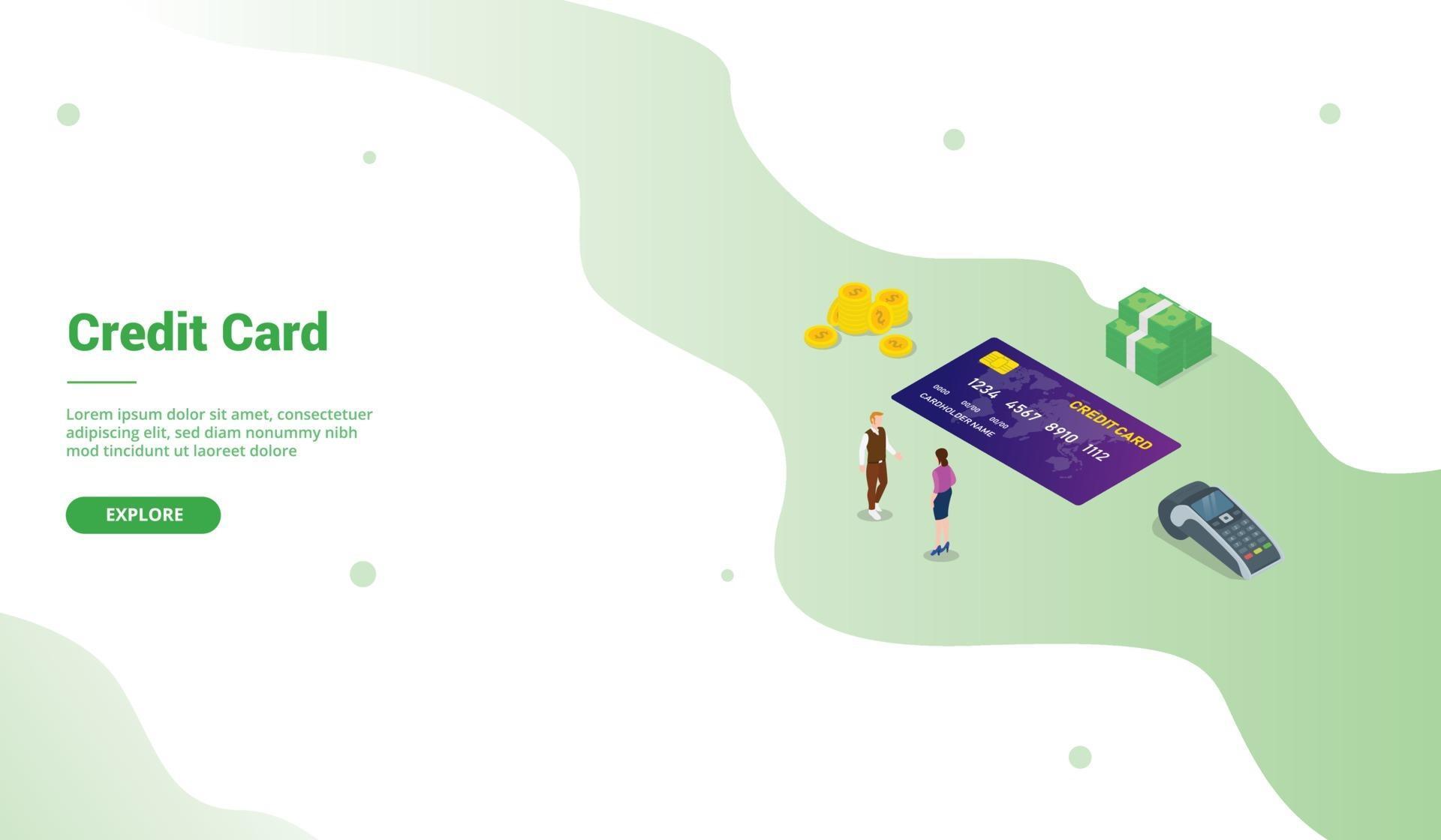 cc credit card analysis with modern isometric style 3296396 Vector Art