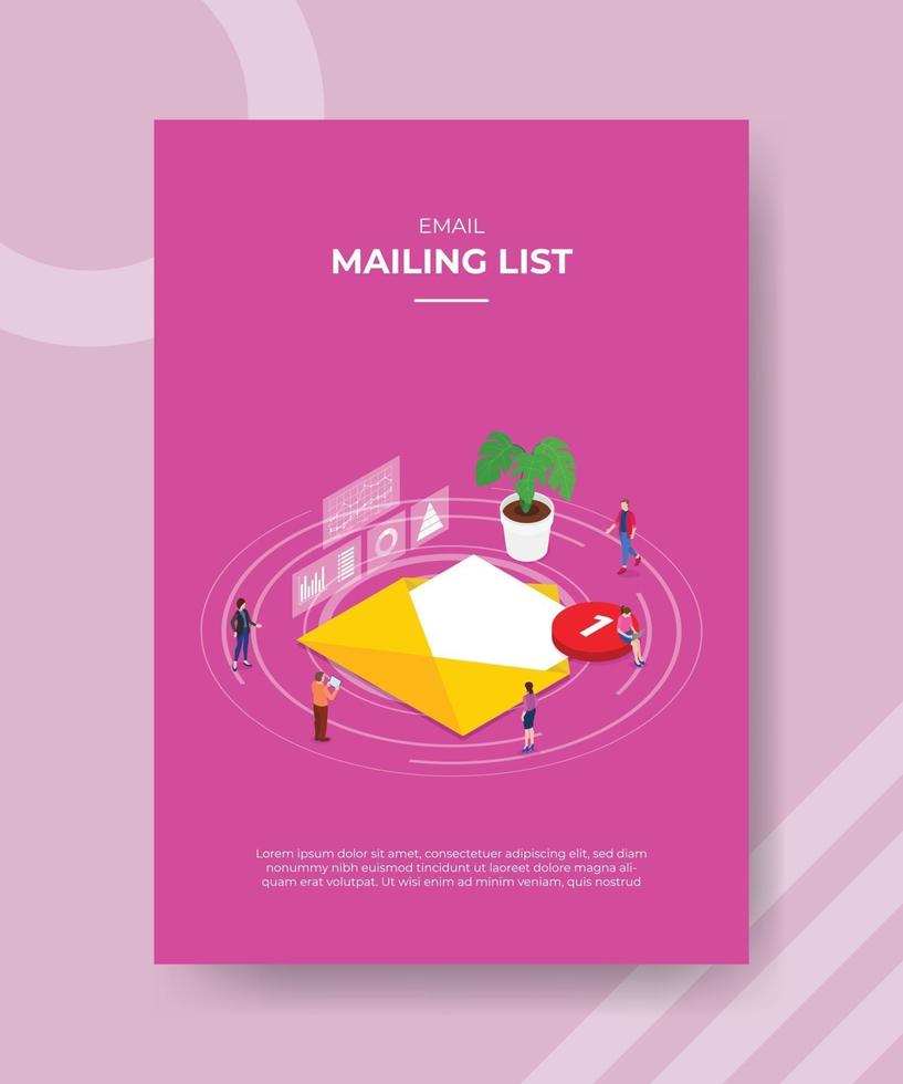 mailing list concept for template banner and flyer vector