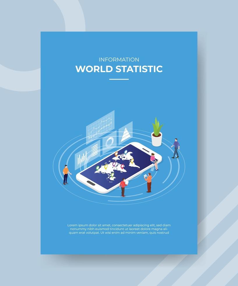 world statistics information concept for template banner vector