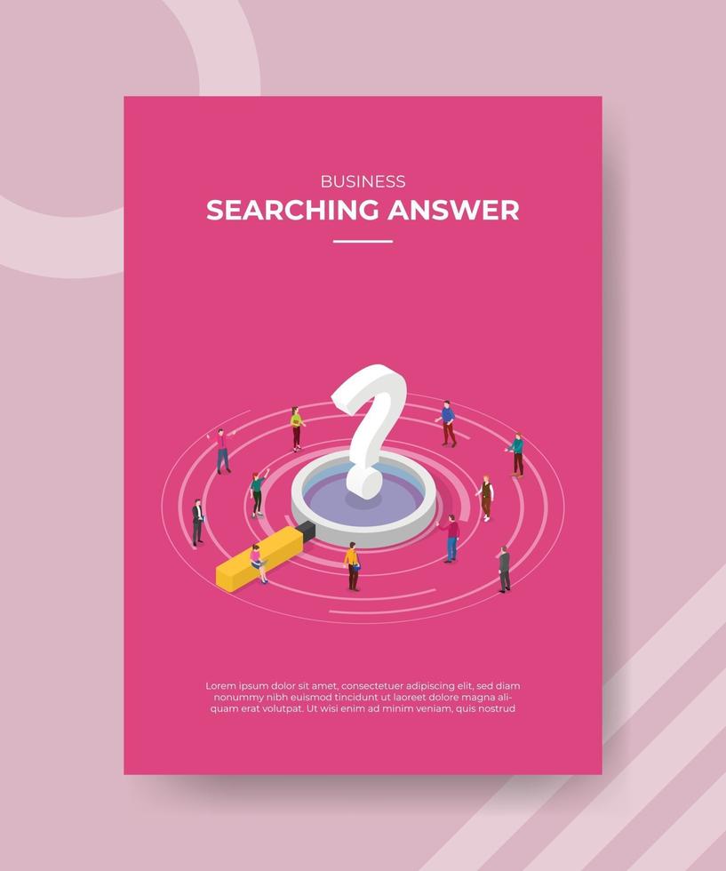 searching for answer concept for template banner and flyer vector