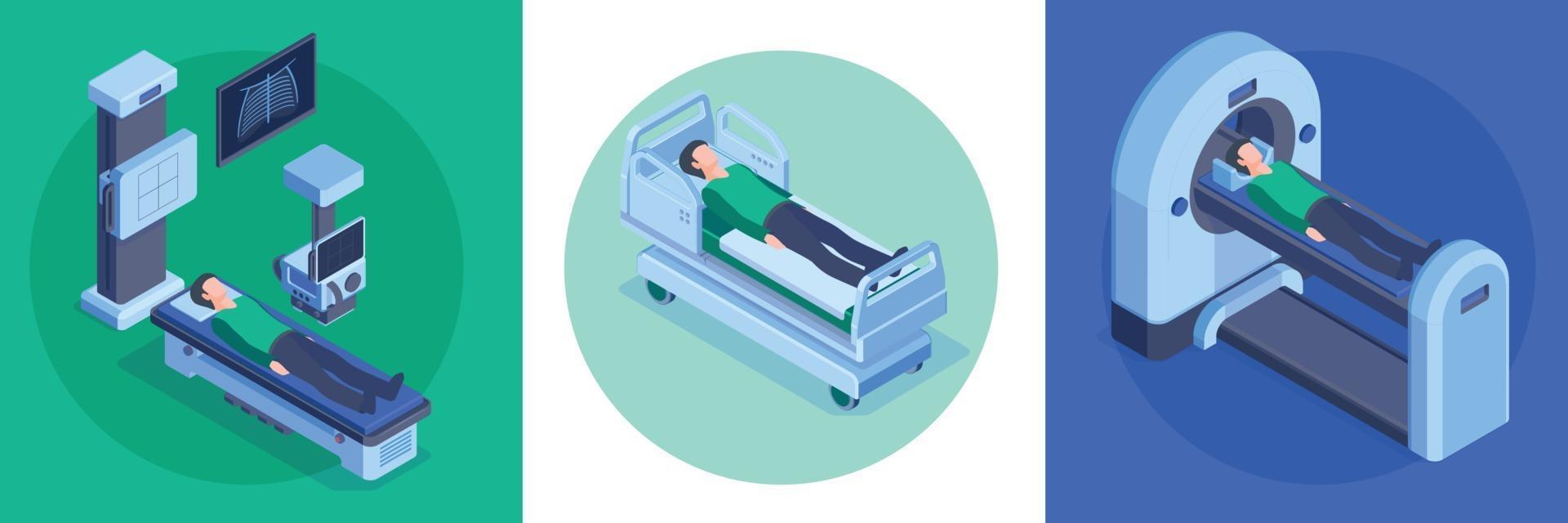 Hospital Isometric Concept vector