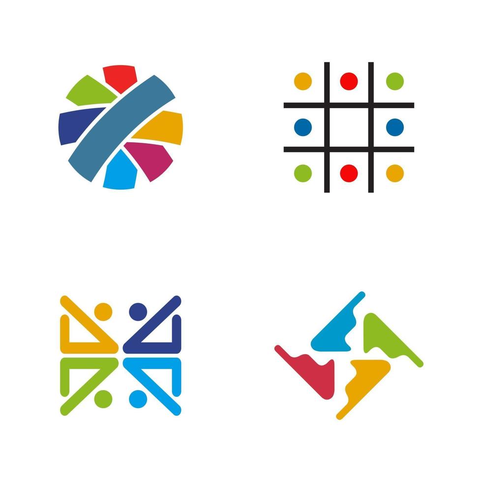 comunidad, adopción, cuidado, diseño de logotipo de trabajo en equipo vector