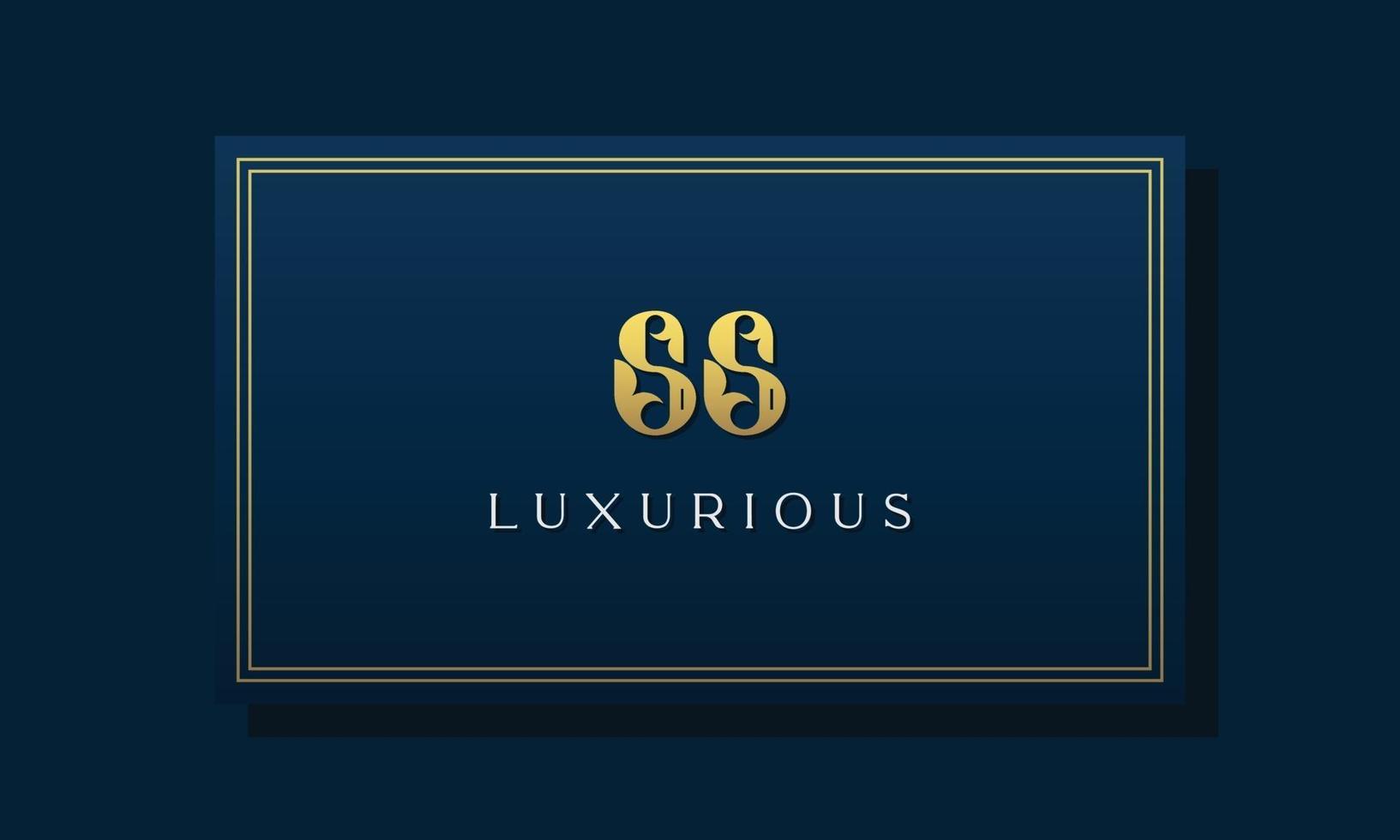 Vintage royal initial letters SS logo. vector