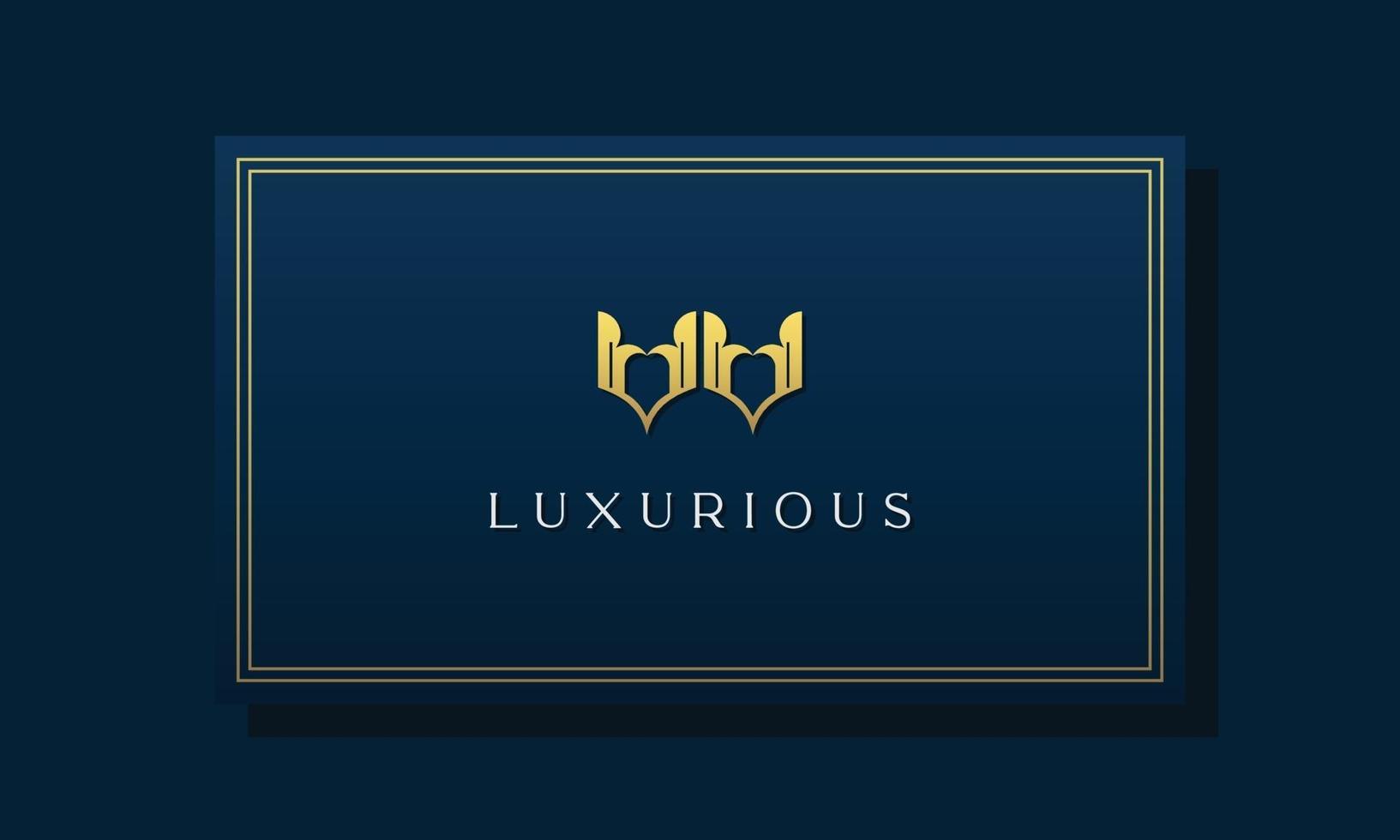 Vintage royal initial letters VV logo. vector