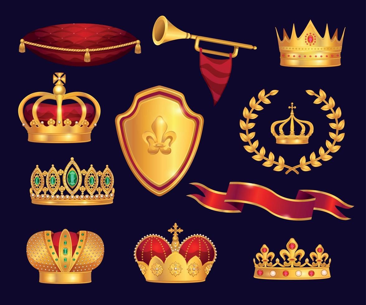 Royal Attributes Set vector