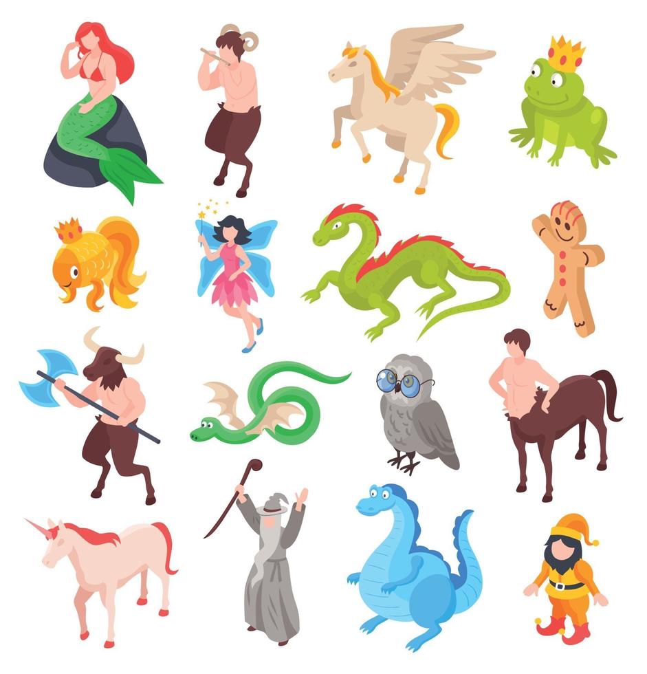 Fairy Tale Icons Set vector