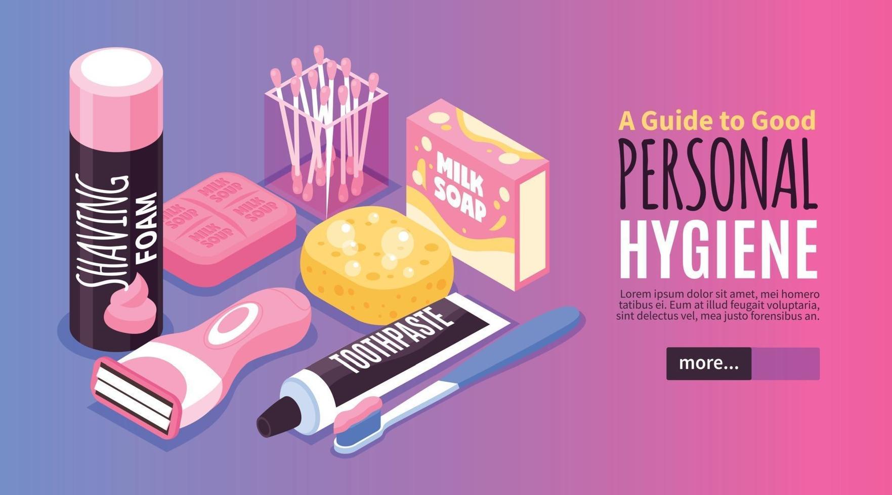 Personal Hygiene Banner vector