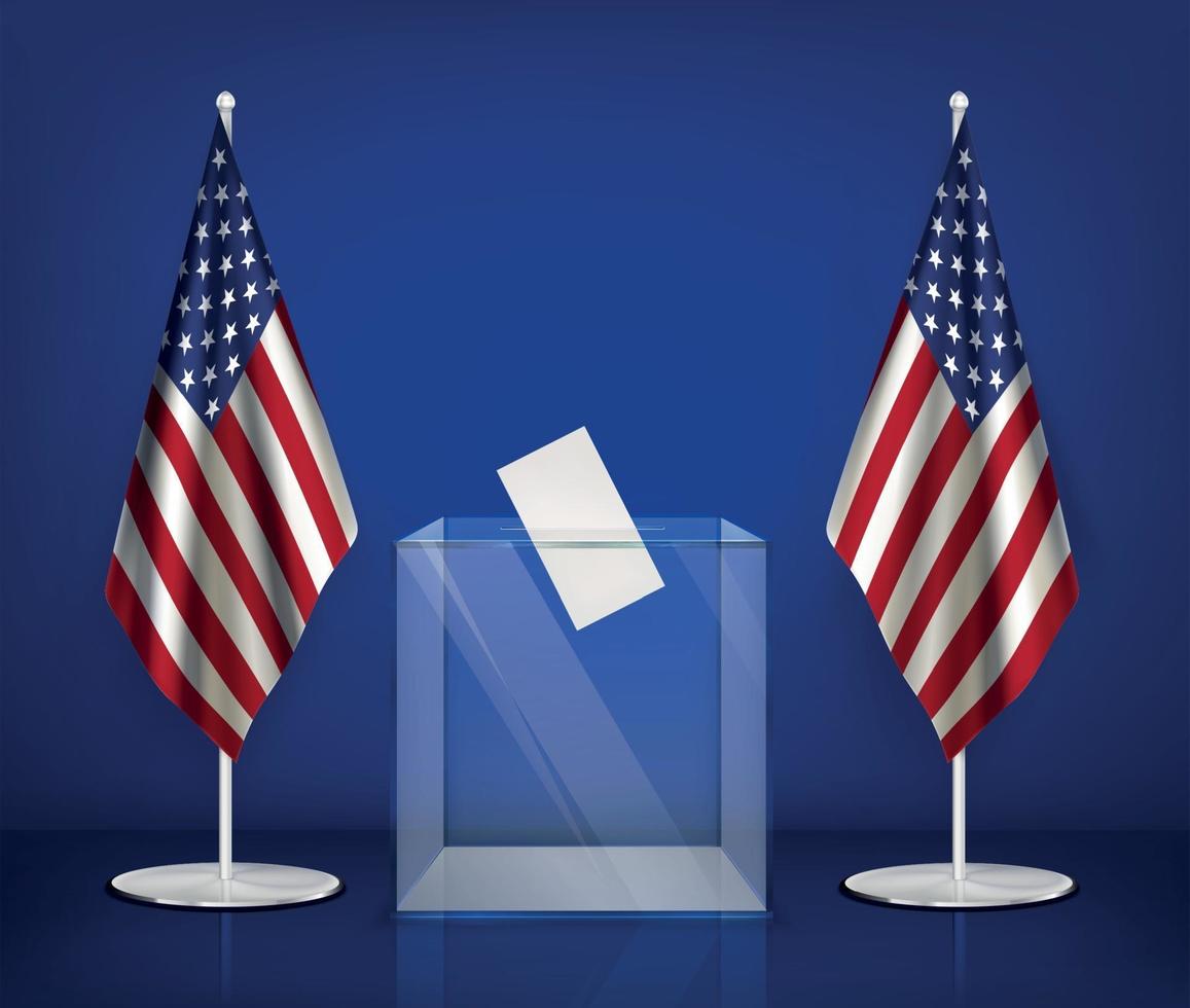 American Ballot Box Composition vector