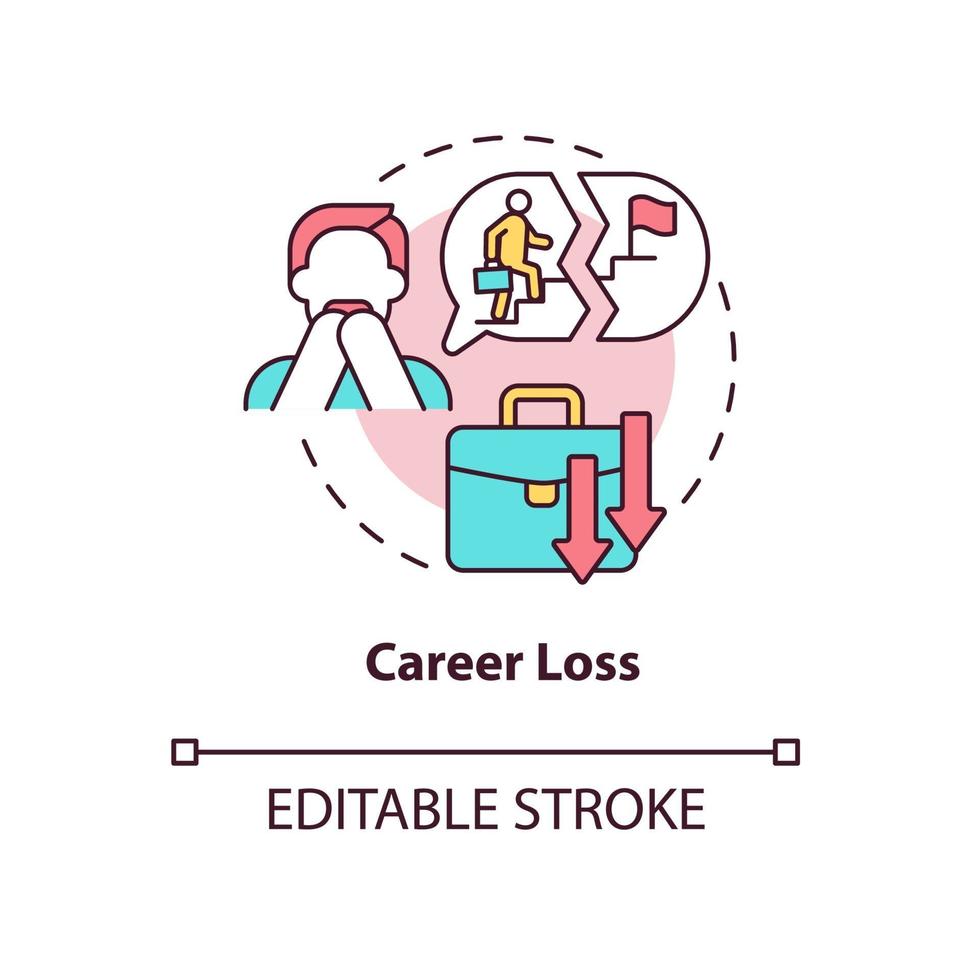 Career loss concept icon vector
