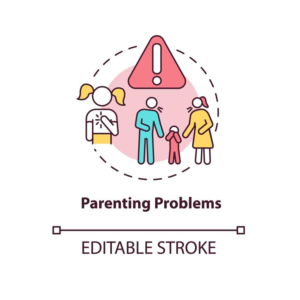 Parenting problem concept icon vector