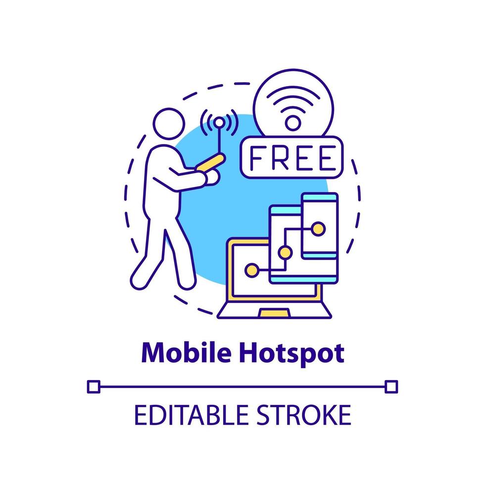 Mobile hotspot concept icon vector