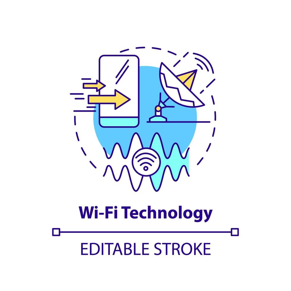 icono de concepto de tecnología wifi vector