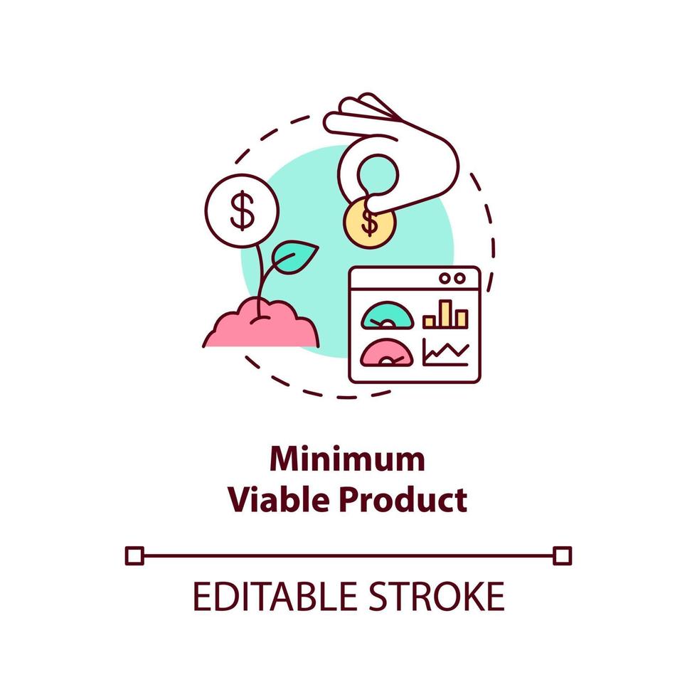 Minimum viable product concept icon vector