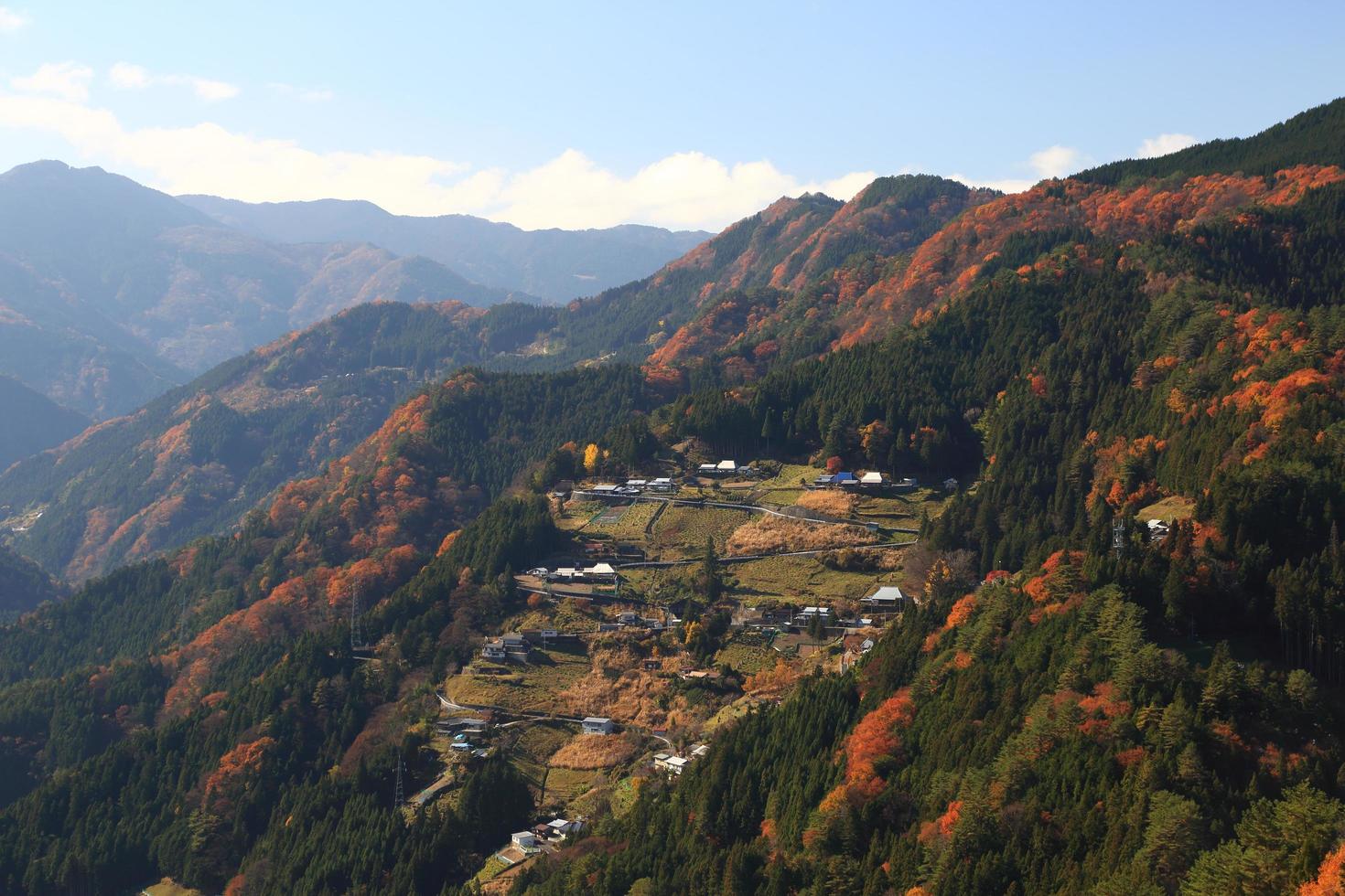 hermoso paisaje del valle de iya shikoku japón foto