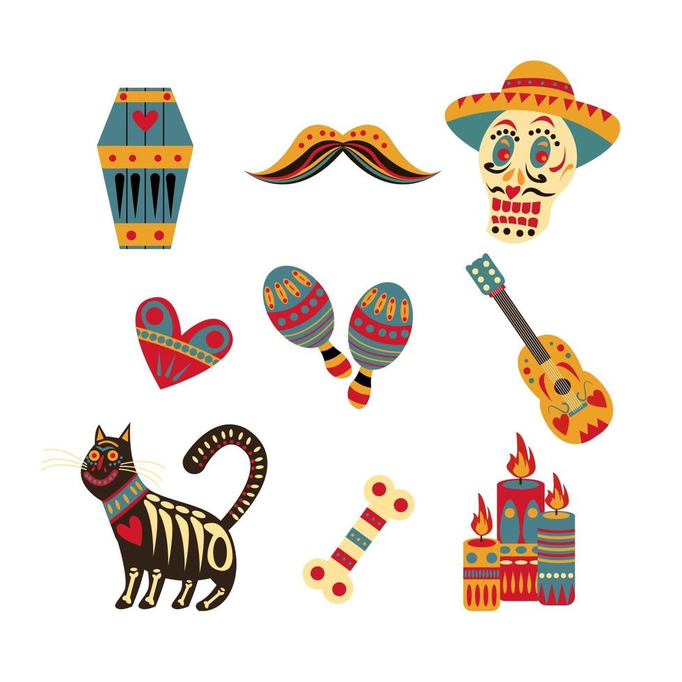Day of The Dead General Icon Sticker vector