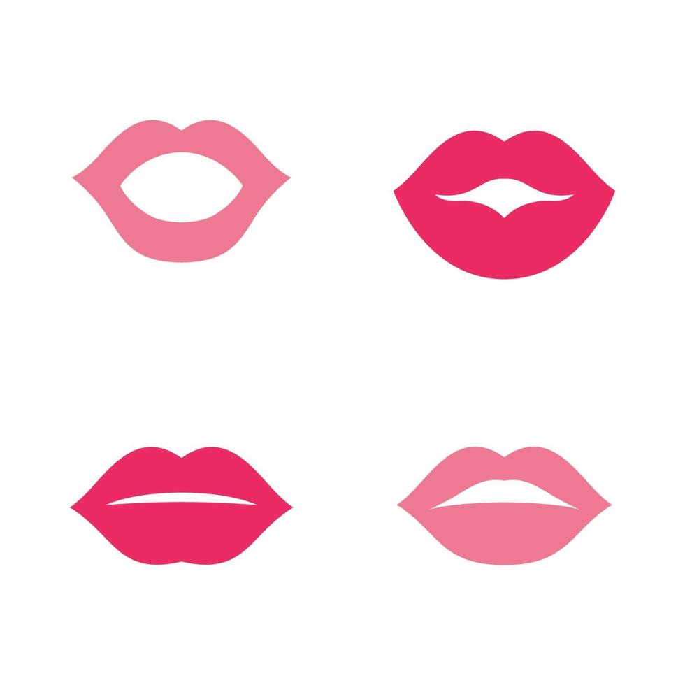 Smiling mouth icon set vector