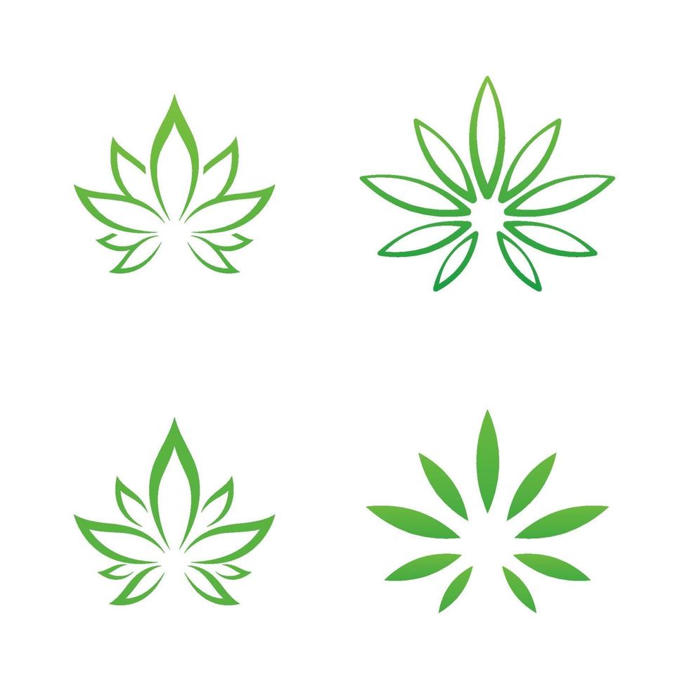 cannabis sign symbol set vector