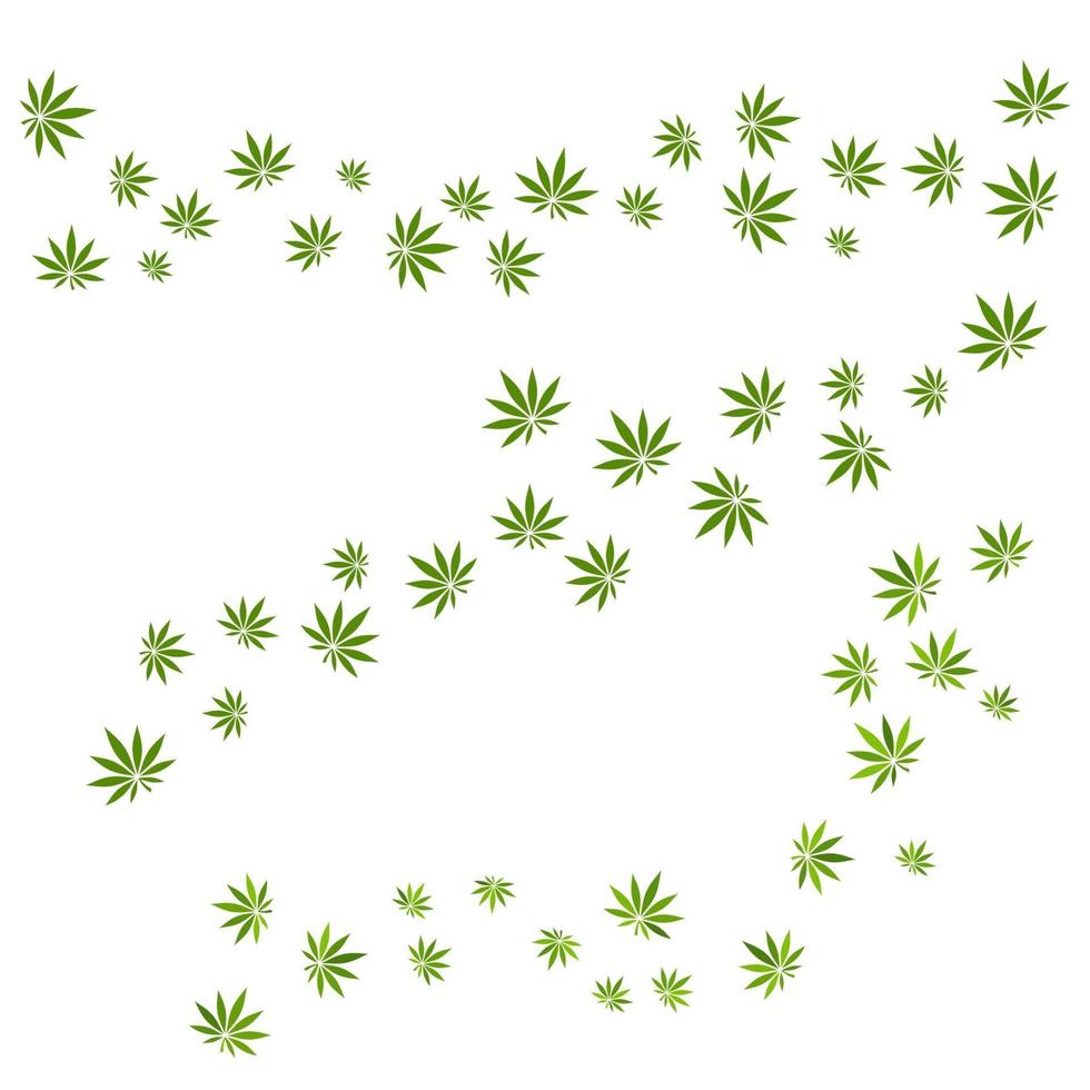 Ilustración de símbolo de signo de marihuana canabis vector