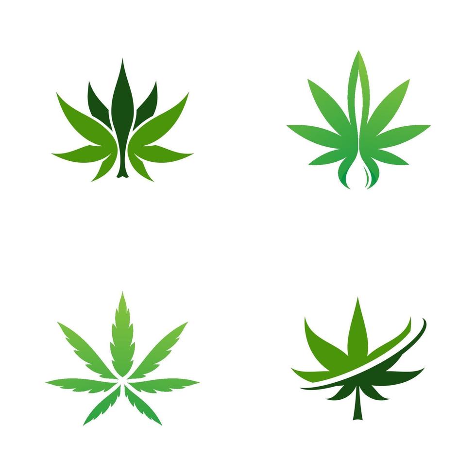 cannabis sign symbol set vector