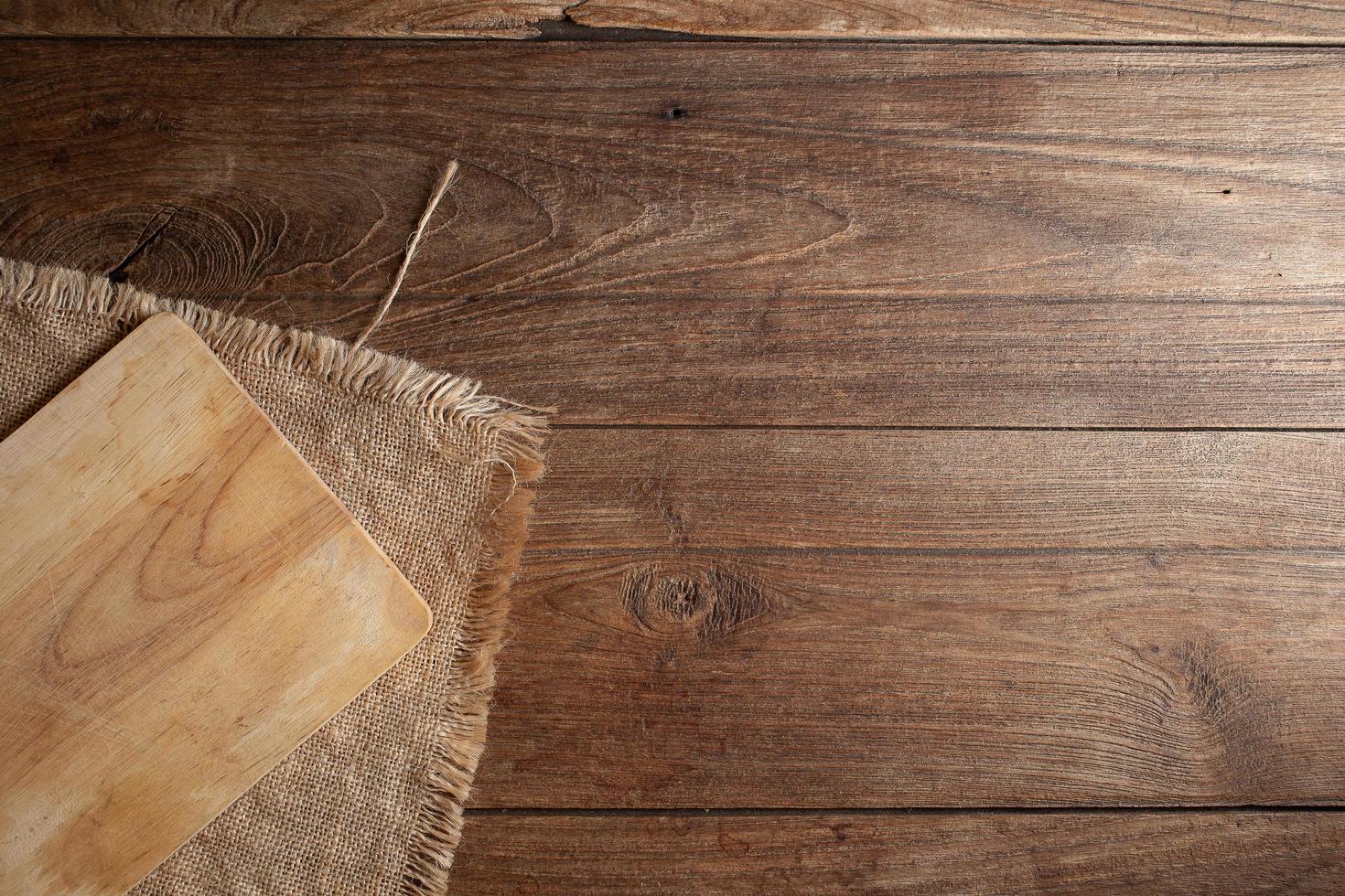 Dark old wooden table texture background top view photo