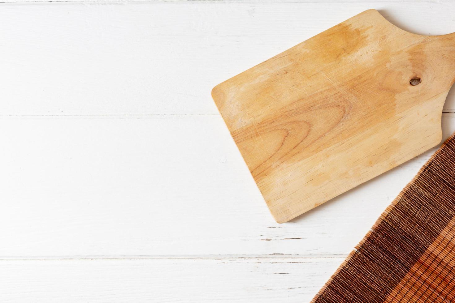 Chopping board On a white wood background 3297957 Stock Photo at Vecteezy