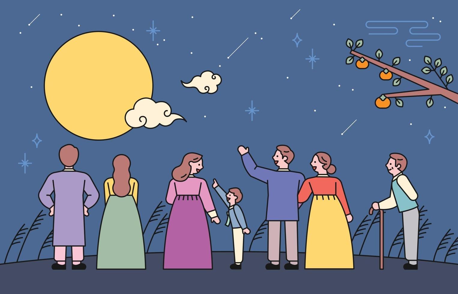 Korean traditional holiday. vector