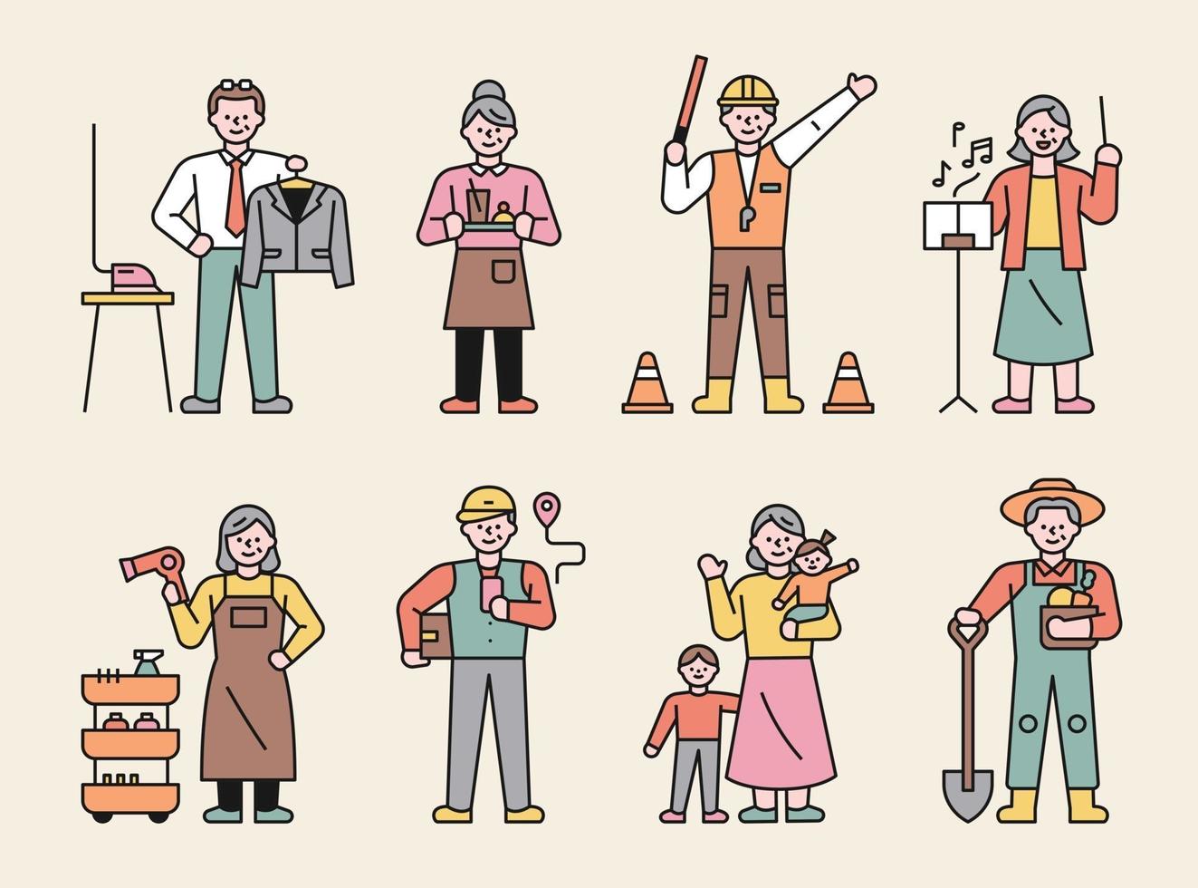 Set of people in various occupations vector
