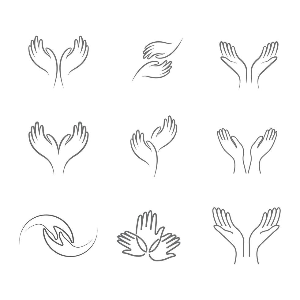 Hand Care icon Template vector