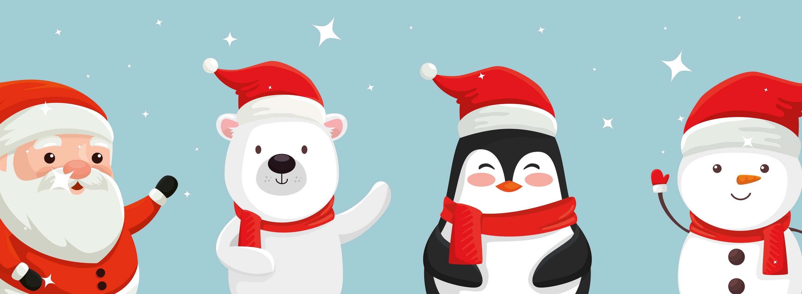 set of characters of merry christmas 3298503 Vector Art at Vecteezy