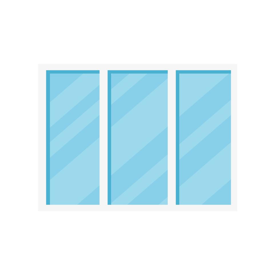 windows glass house isolated icon vector
