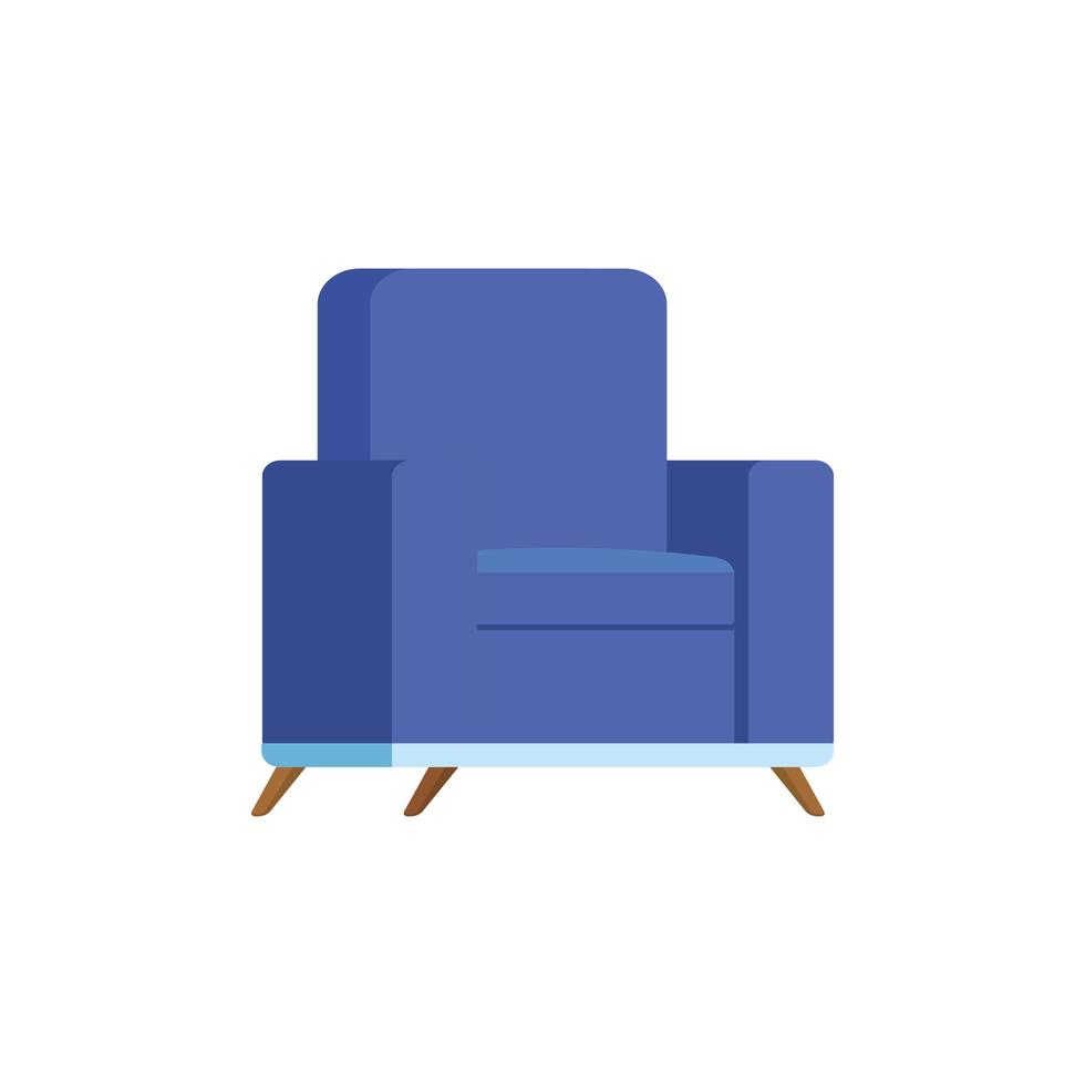 furniture comfortable sofa isolated icon vector