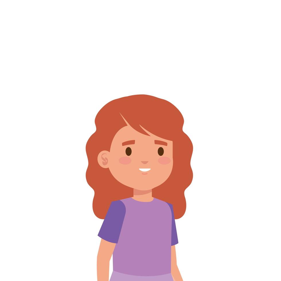 personaje de avatar de niña linda vector