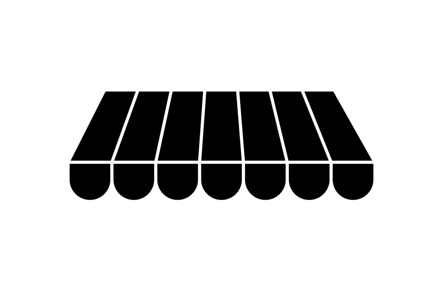 silhouette of store facade parasol isolated icon vector