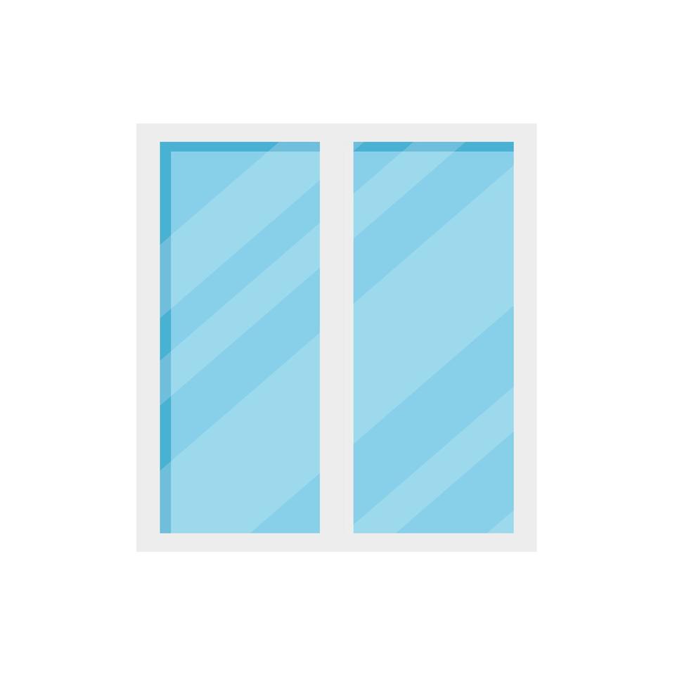 windows glass house isolated icon vector