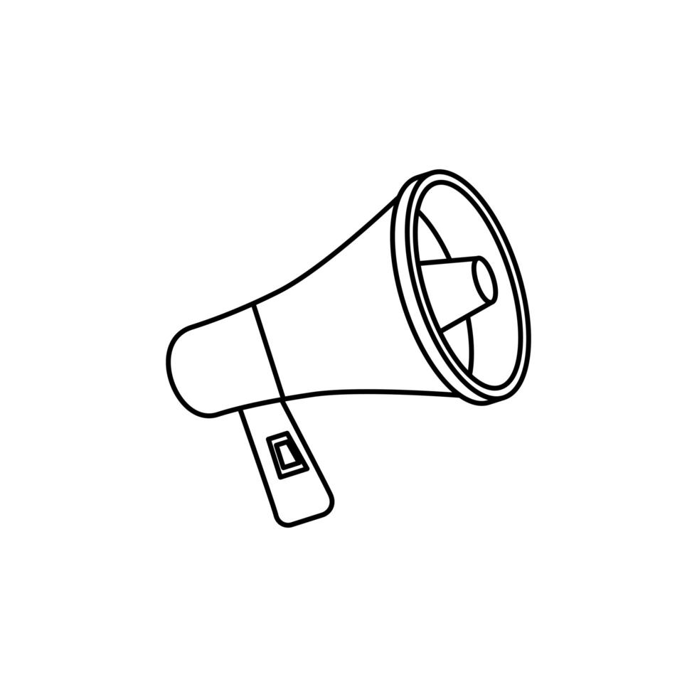 megaphone sound line style icon vector