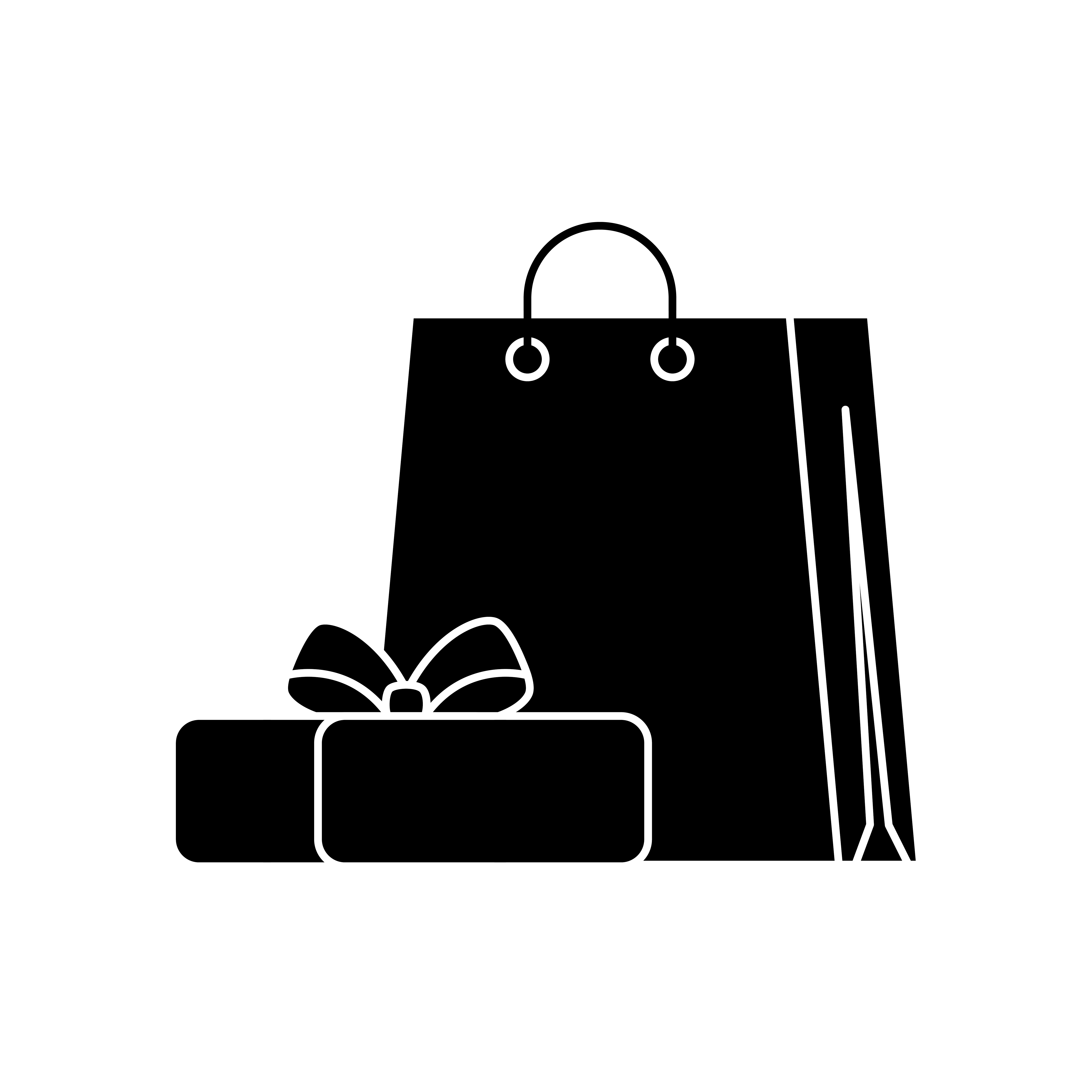 silhouette of bag shopping with gift box isolated icon 3298830 Vector